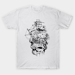 Viking tattoo black and white T-Shirt